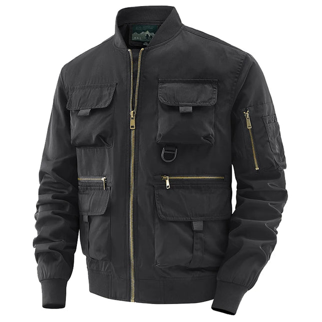 Men's Multi-Pocket Waterproof Windbreaker Tactical Jacket