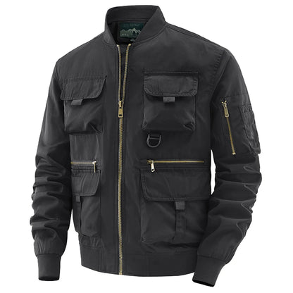 Men's Multi-Pocket Waterproof Windbreaker Tactical Jacket