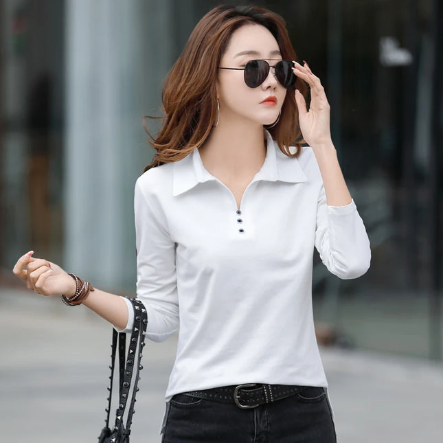 Women's Casual Polo T-Shirt - Relaxed Fit