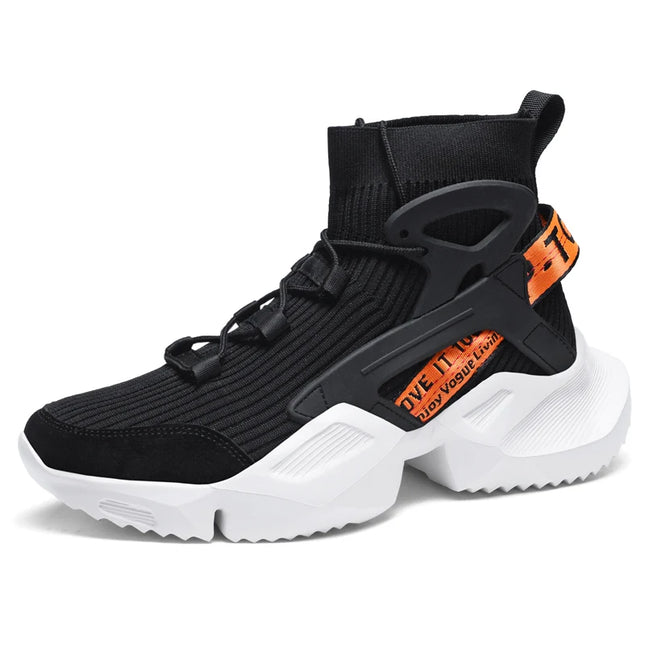 Premium High-Top Men’s Sneakers with Thick Soles