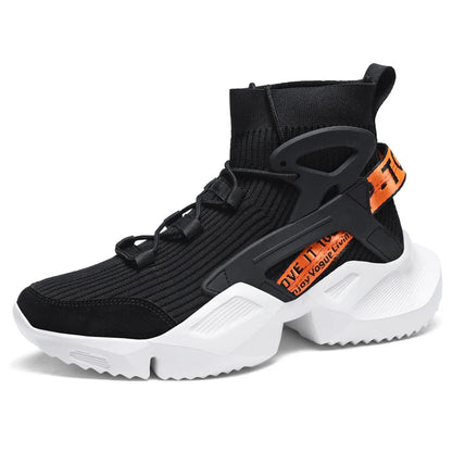 Premium High-Top Men’s Sneakers with Thick Soles