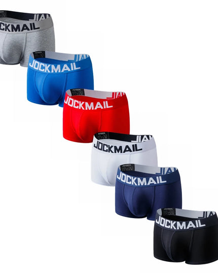 JOCKMAIL 6Pcs/Lot  Man  Boxershorts Cotton Men Boxers Male Breathable Underwear Men’s Panties Soft Boxer Briefs