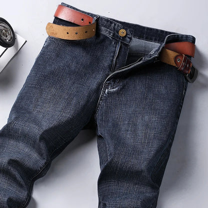 Men's Casual Straight Fit Stretch Denim Jeans - Classic & Comfortable Slim Fit Denim for Men