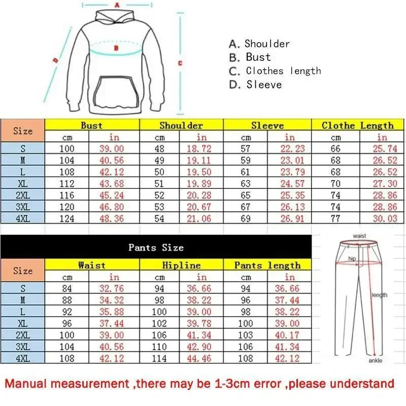 Men's 2-Piece Tracksuit Set with Hooded Sweatshirt - Stylish Athletic Wear