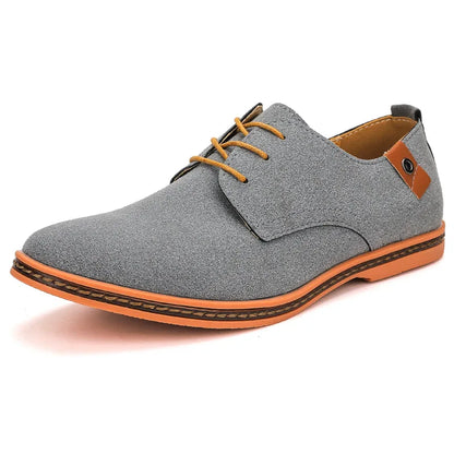 Men's Casual Faux Suede Lace-Up Shoes - Various Colors