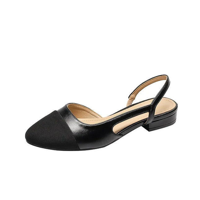 Women's Pointed Toe Sandals with Low Square Heels