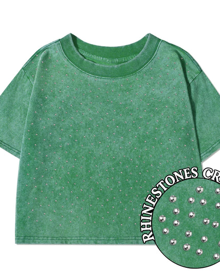 Women's Slim Fit Washed Cropped T-Shirt