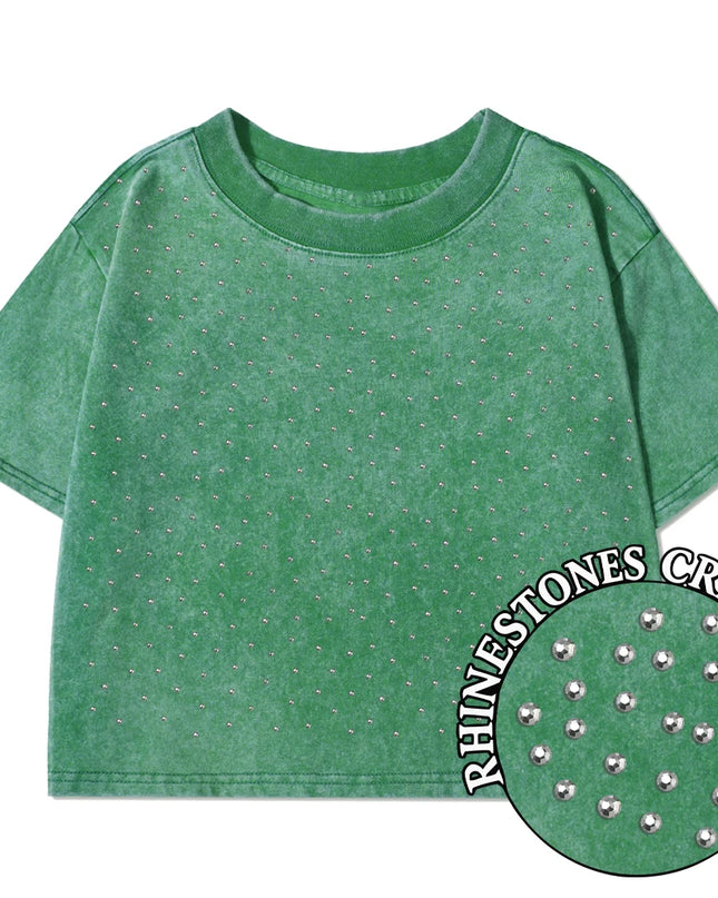 Women's Slim Fit Washed Cropped T-Shirt