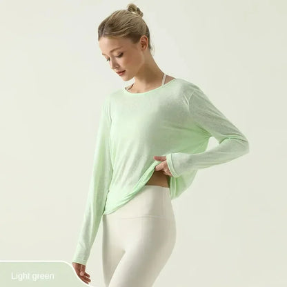 Women's Crossover Back Long Sleeve Sweater