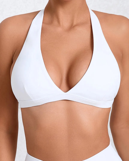 High-Impact Sports Bra Halter Top with Quick-Dry Technology