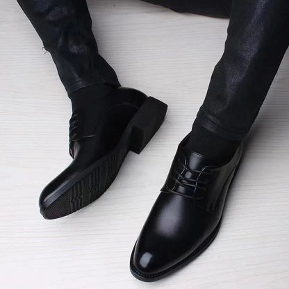 Men's Faux Leather Heightening Shoes - Stylish Elevated Men's Footwear