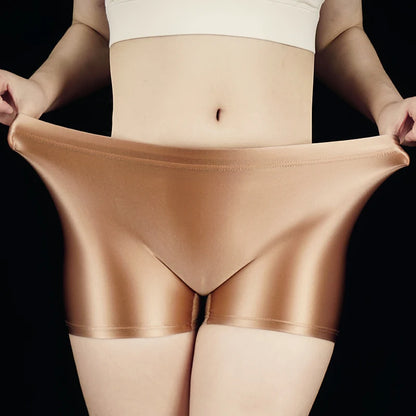 Men's Glossy Elastic Shorts: Soft, Boxers - Various Colors