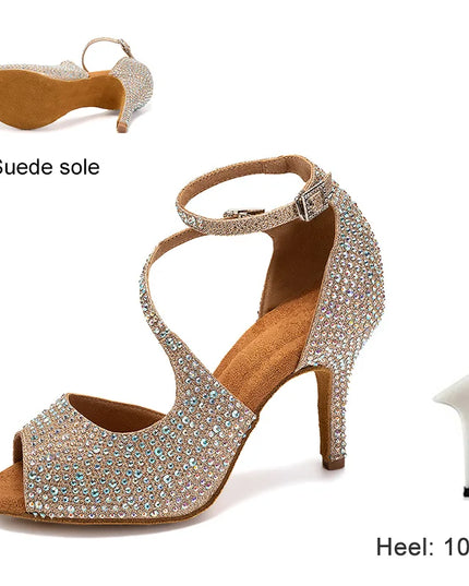 DKZSYIM Women’s Rhinestone High Heels