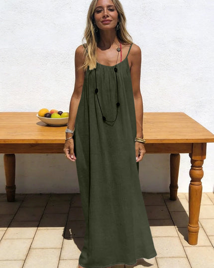 Women's Strapless Backless Long Loose Fit Maxi Dress