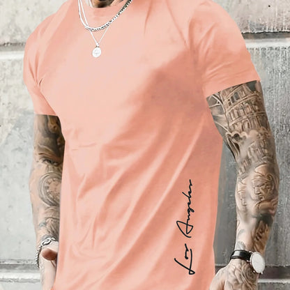 Men's Cotton T-Shirt with Los Angeles Print