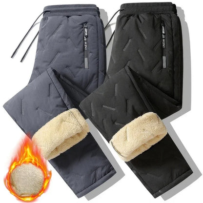 Men's Thick Plush Fleece Thermal Joggers - Faux Wool Sweatpants