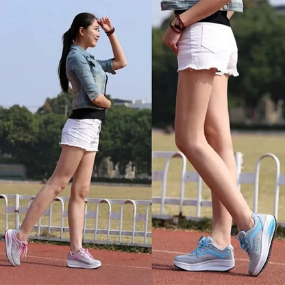 Women's Casual Platform Sneakers - Various Colors