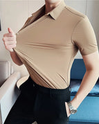Khaki Short Sleeve / Asia 4XL 80-87kg