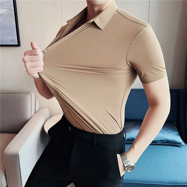 Men's Breathable Stretch Long Sleeve Shirt