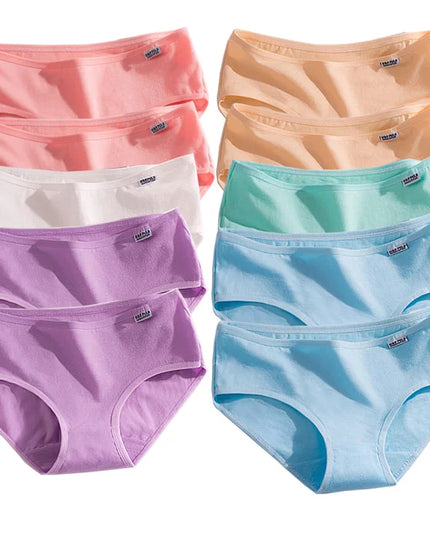 10 Piece Women's Cotton Seamless Boxer Briefs - Comfortable Breathable Underwear for Women