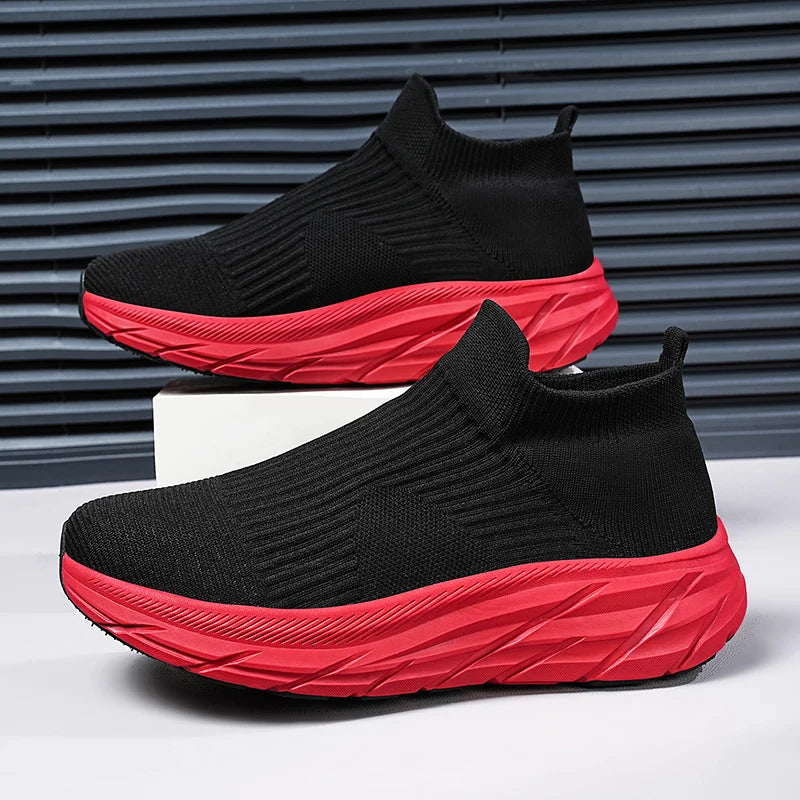 Unisex Breathable Lightweight Non-Slip Sneakers with Thick Sole