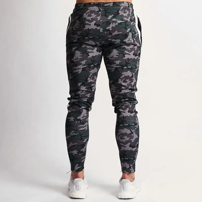 Men's Slim Fit Camo Joggers with Drawstring Waist – Stylish & Comfortable Activewear