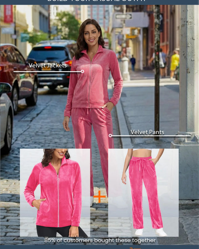 Women's Fleece Jogger Sweatpants with Drawstring and Elastic Waist