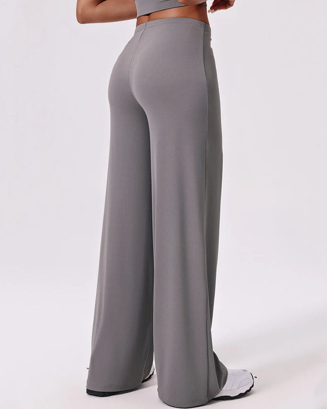 Women's Wide-Leg Sports Sweatpants with Loose Fit and Elastic Waist