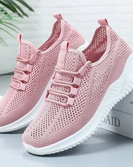 Women's Lightweight Breathable Mesh Running Shoes with Soft Bottom Comfort