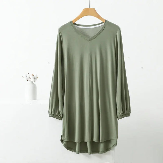 Women's V-Neck Loose Fit Tunic Top