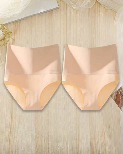 2-Pack High Waist Women's Slimming Breathable Briefs Underwear Set