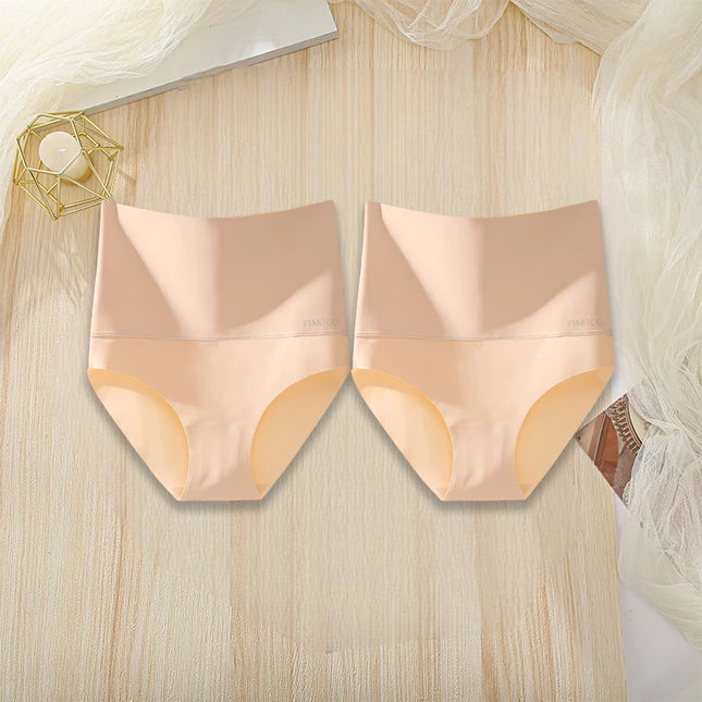 2-Pack High Waist Women's Slimming Breathable Briefs Underwear Set