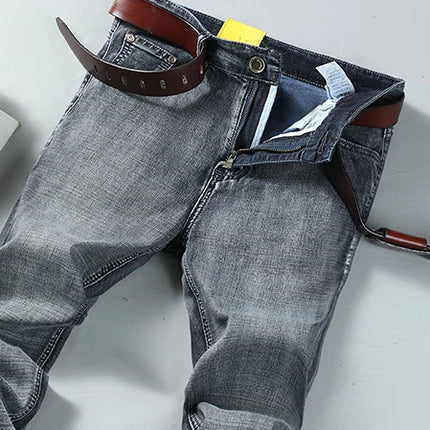 Men's Casual Straight Fit Stretch Denim Jeans - Classic & Comfortable Slim Fit Denim for Men