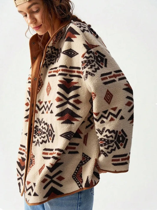 Women's Oversized Vintage Jacket – Trendy Retro Outerwear for Women