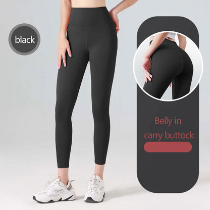 Women's High-Waisted Ribbed Yoga Pants - Various Colors
