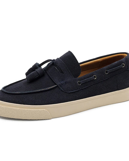 Luxury Men's Suede Tassel Loafers – Comfortable Stylish Dress Shoes