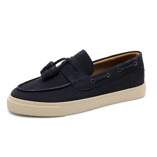 Luxury Men's Suede Tassel Loafers – Comfortable Stylish Dress Shoes