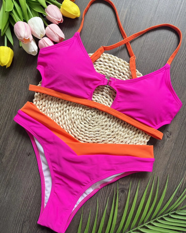 Women's Brazilian Two-Piece Triangle Thong Bikini Set