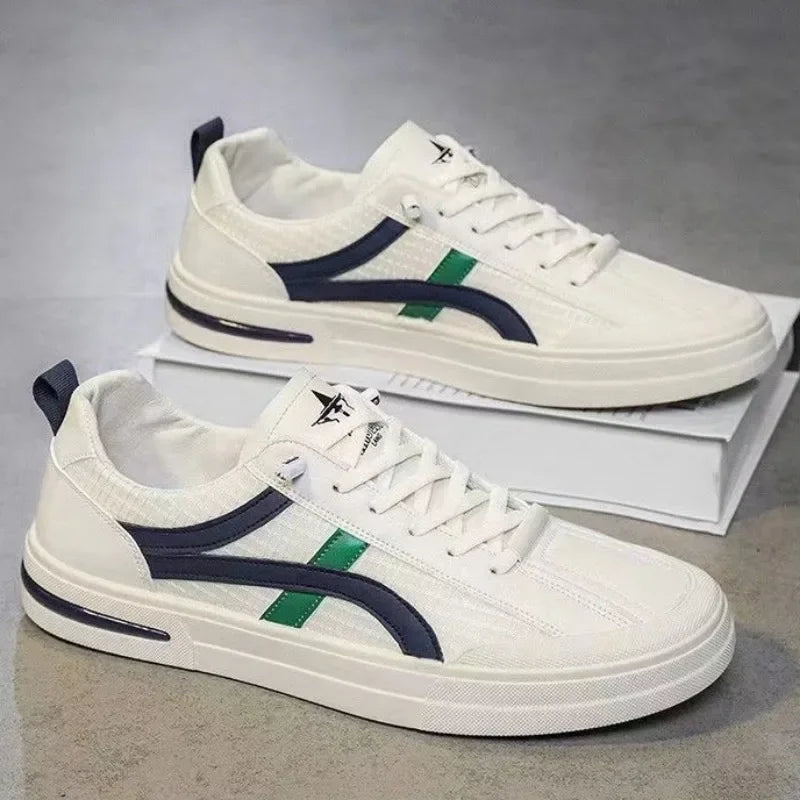 Men's Low Top Lace-Up Sneakers - Comfortable Casual Athletic Shoes for Men