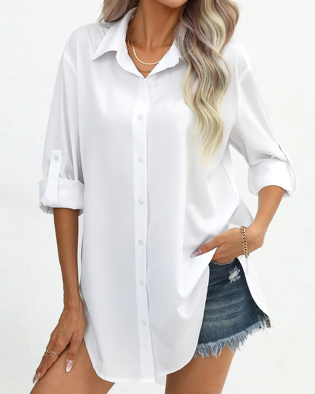 Women's Relaxed Fit Long-Sleeved Casual Shirt