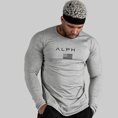 Men's Alph Fitness Cotton Casual Long Sleeve Sweater