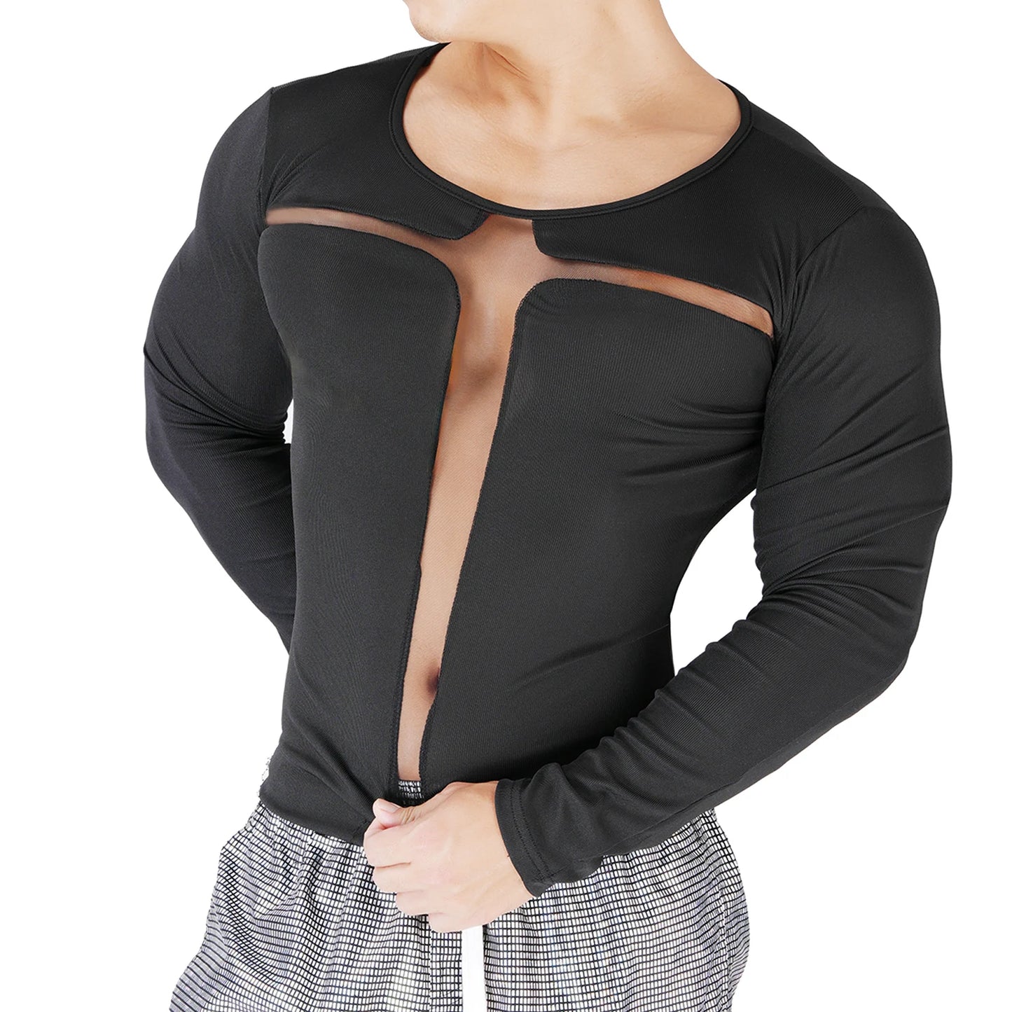Men's Transparent Jesus Cross Long Sleeve Casual Sweater