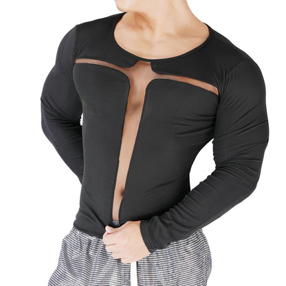 Men's Transparent Jesus Cross Long Sleeve Casual Sweater