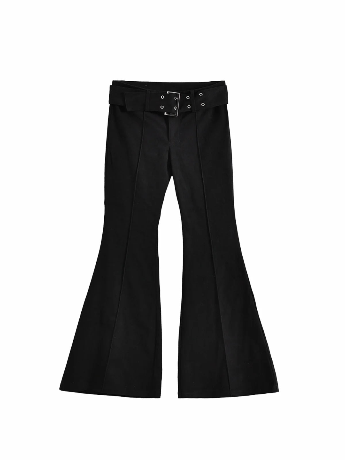 Women's High Waist Flared Pants - Long Slim Fit Trousers