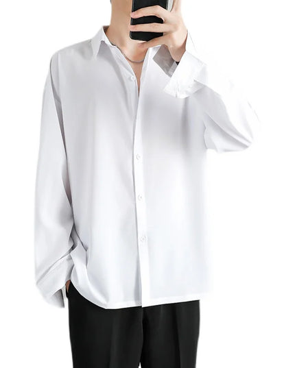 Men's Long Sleeve Classic Loose Fit Shirt