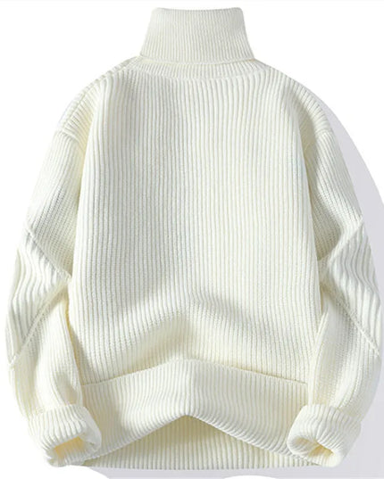 Men's Korean Knit Turtleneck Sweater - Stylish Warm Turtleneck for Men