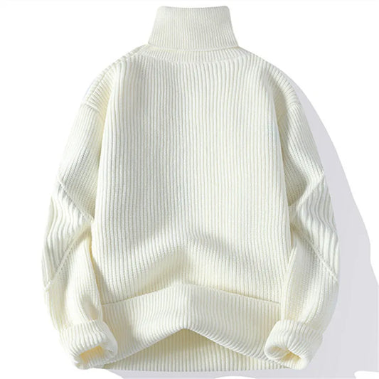 Men's Korean Knit Turtleneck Sweater - Stylish Warm Turtleneck for Men