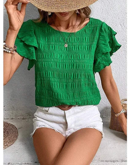 Ruffle Sleeve Women's Blouse