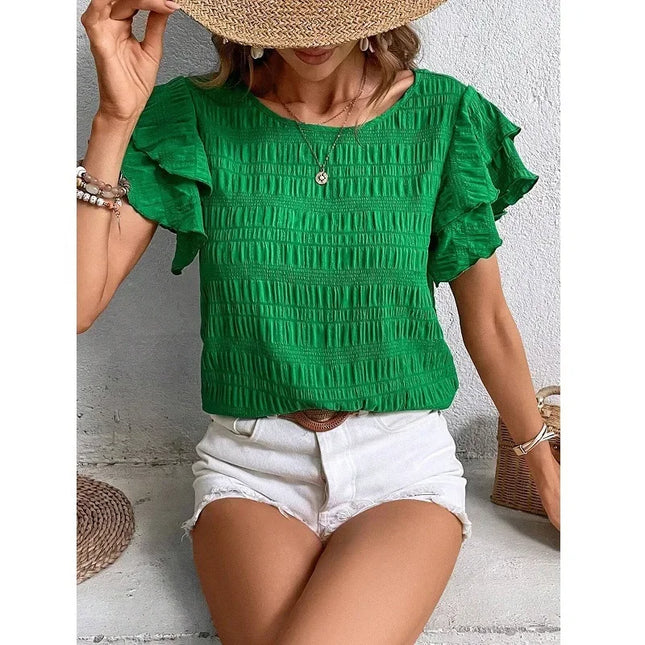 Ruffle Sleeve Women's Blouse