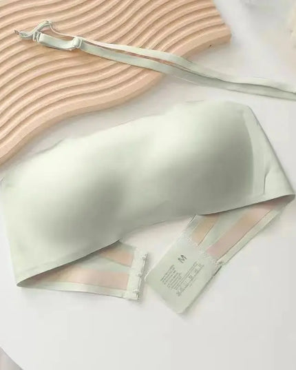 Seamless Strapless Tube Top Bra for Women – Thin Non-Slip Push-Up Design